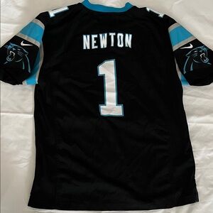 Nike Black and Blue Jersey             size youth XL